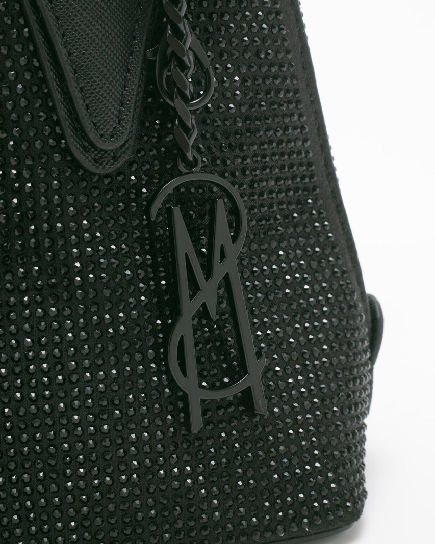 BHOPE-G 奢華閃鑽大開口兩用小包-黑色