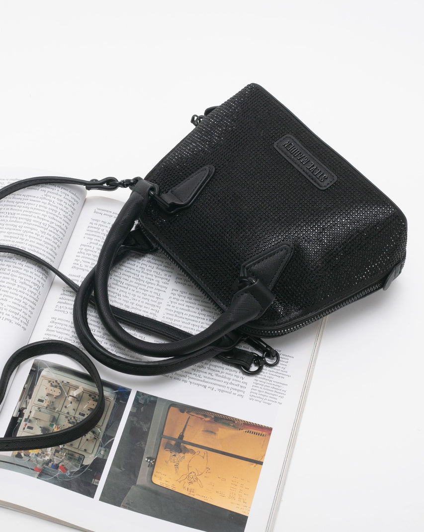 BHOPE-G 奢華閃鑽大開口兩用小包-黑色