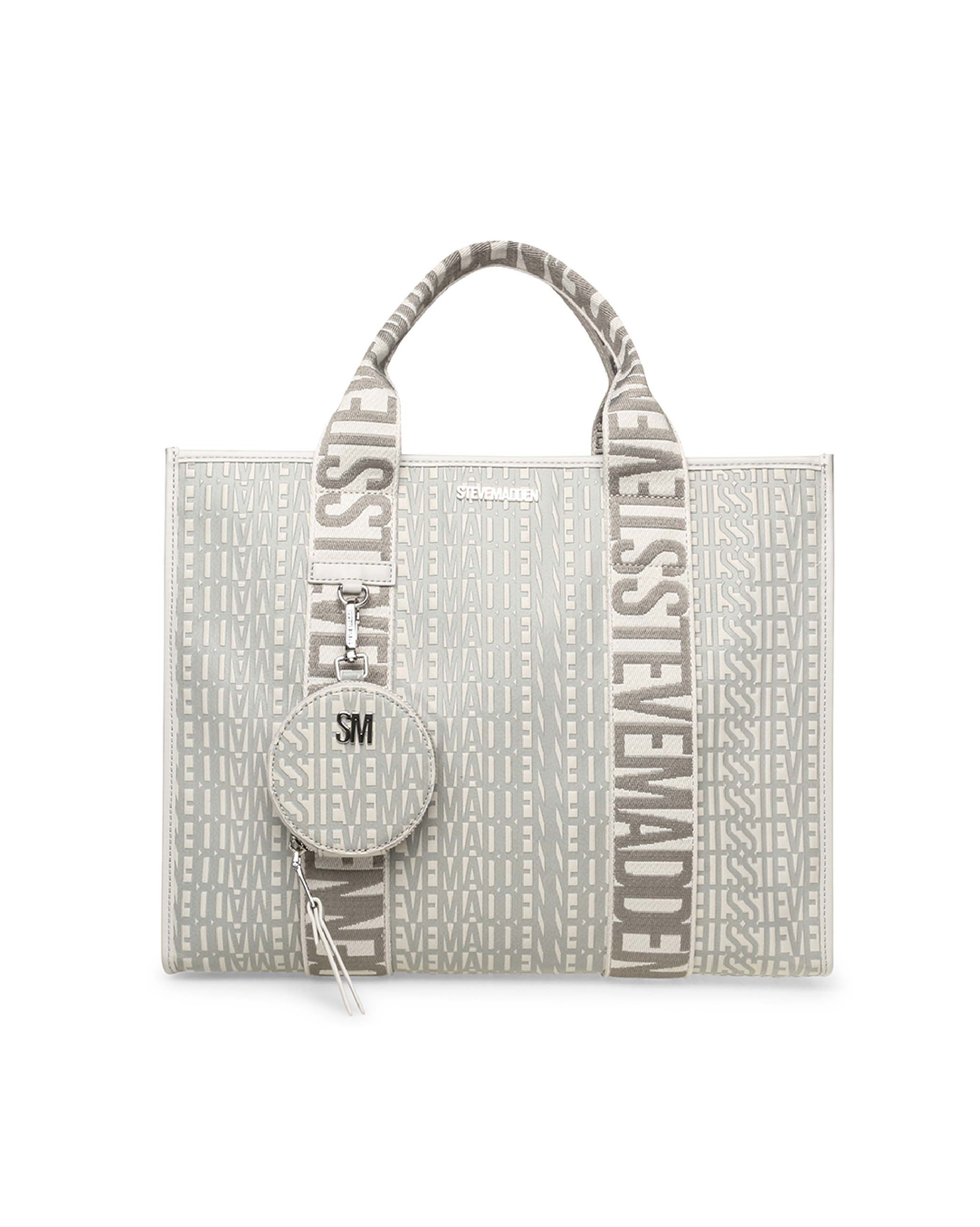 BOPTIC-E 街頭潮流滿版LOGO托特包(大)-灰色