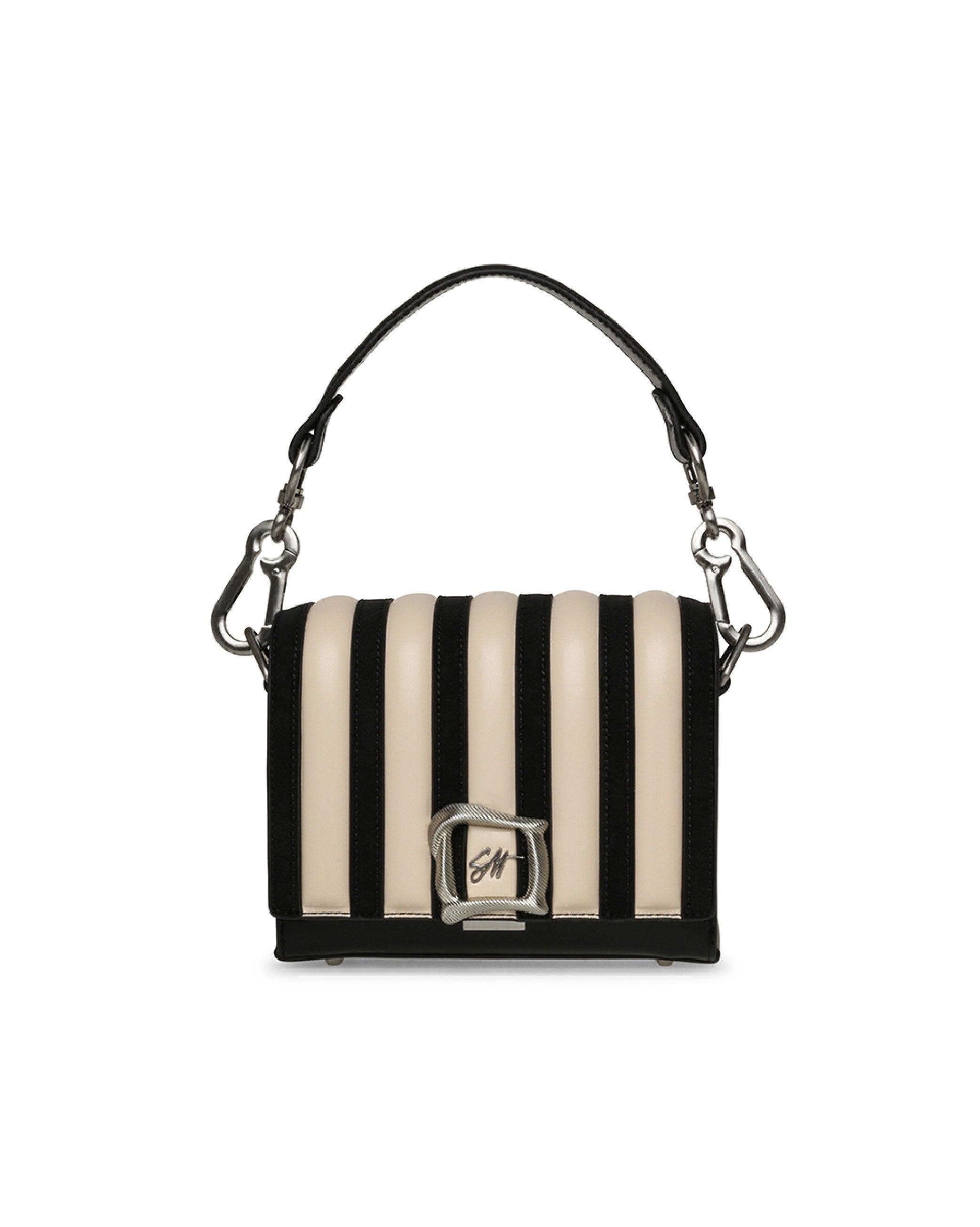 BHOSTS 經典條文翻蓋肩背包-黑色