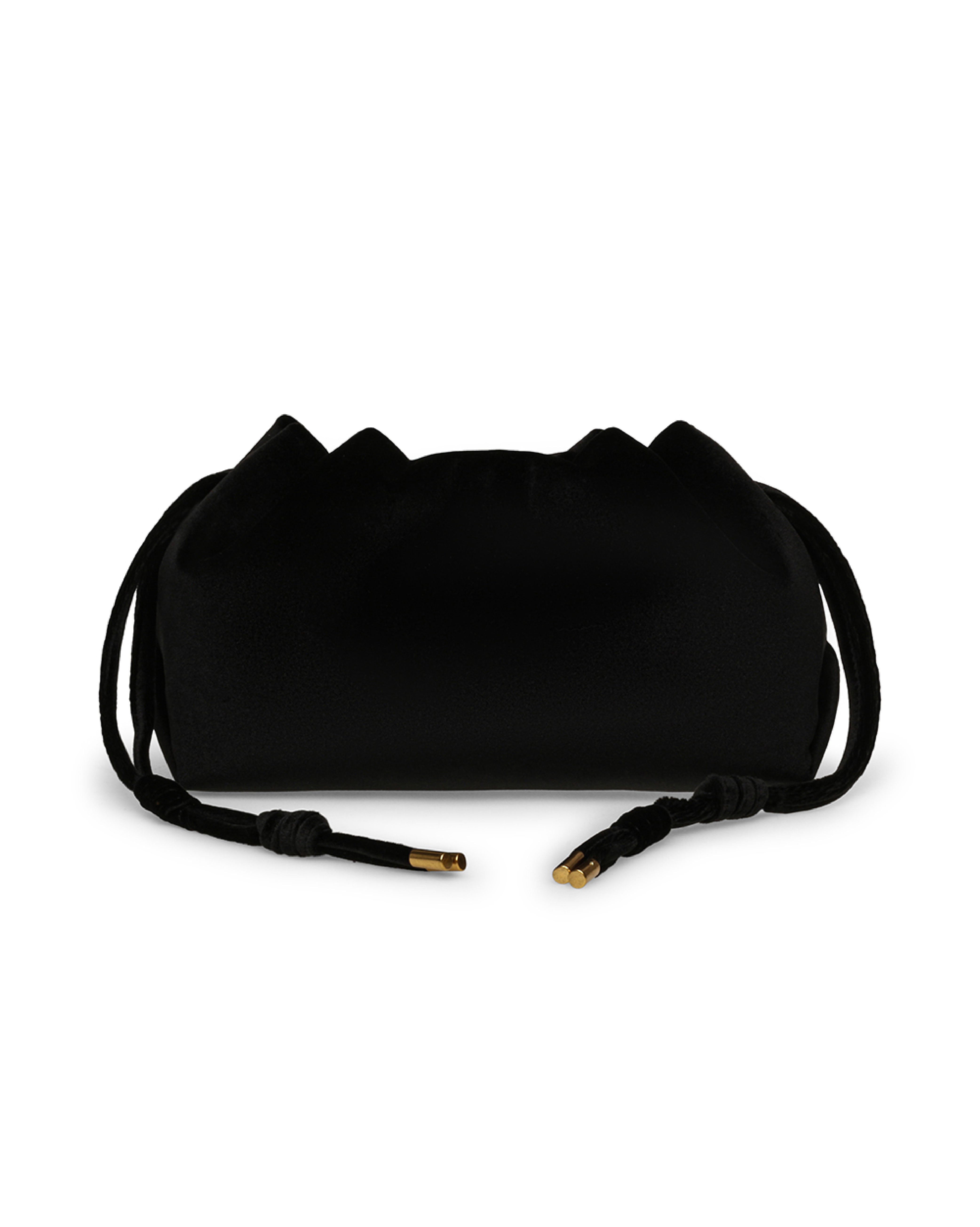 BEMMYV 絨面束口雲朵包-黑色