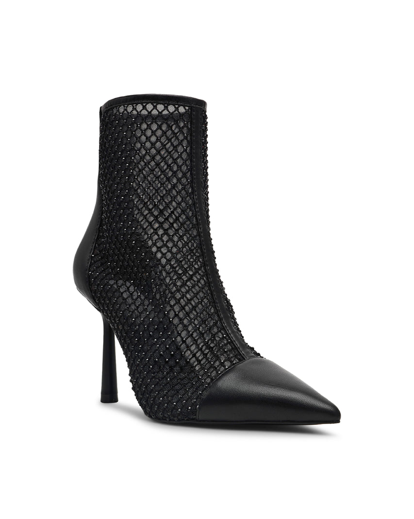 ARLETTE 奢華閃鑽透膚短靴-黑色