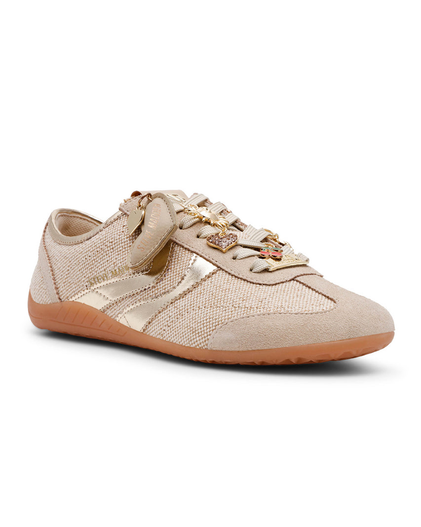 BASSETT 潮流掛飾拼接休閒鞋-棕色