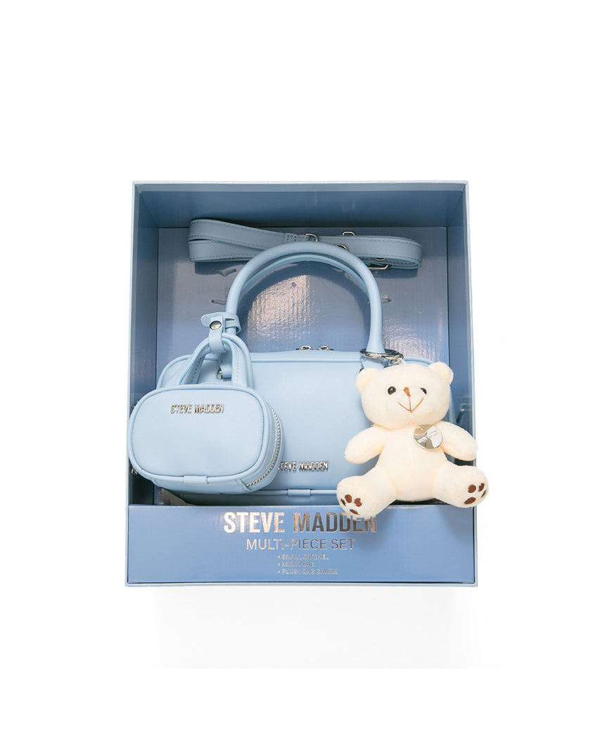 素面法棍小包三件禮盒組-藍色