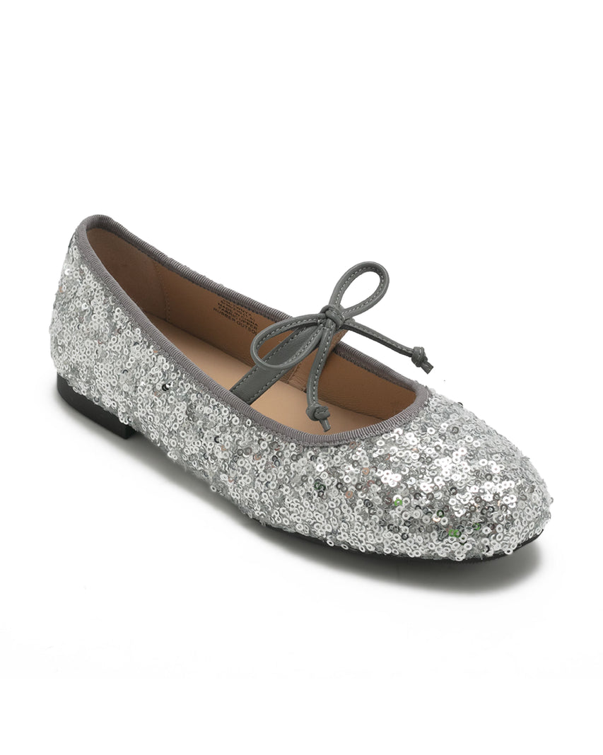 TWNYX 輕奢耀眼亮片娃娃鞋-銀色