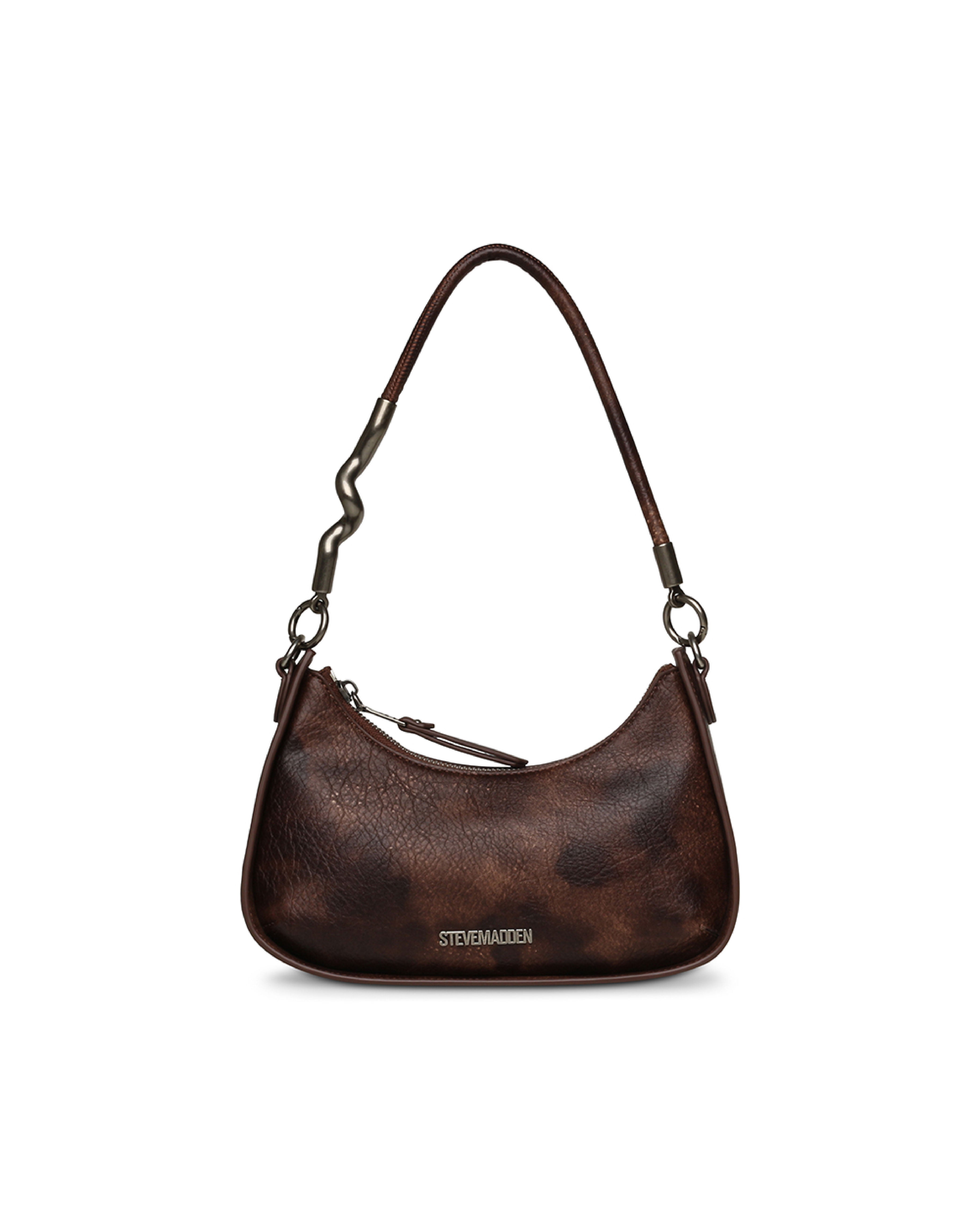 【線上獨家款】BTROPINA 復古刷色腋下包-咖啡色