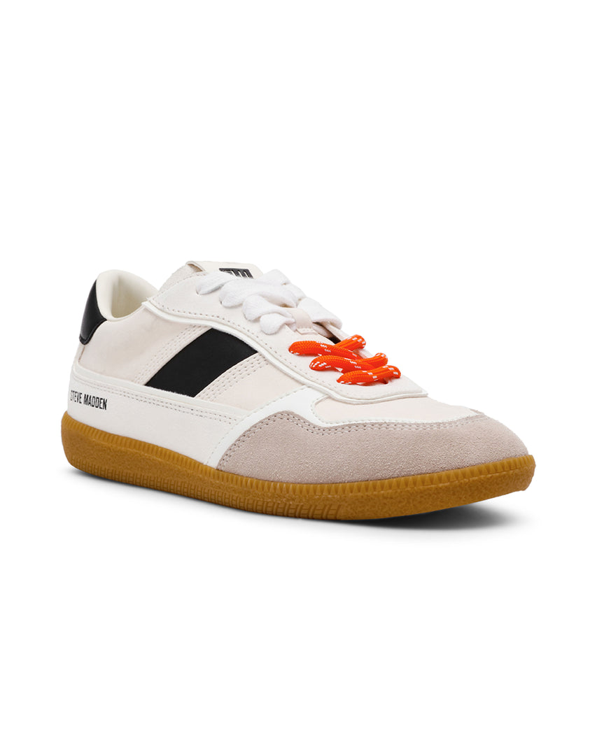 AUGUSTINE 潮流撞色鞋帶德訓鞋-米色