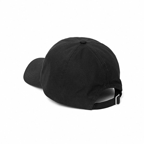 LOGO EMBROIDERED BASEBALL CAP - BLACK