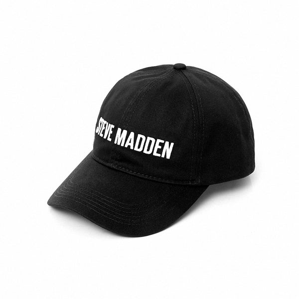 LOGO EMBROIDERED BASEBALL CAP - BLACK