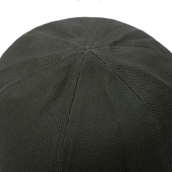 Square Embroidered Bucket Hat - Dark Green