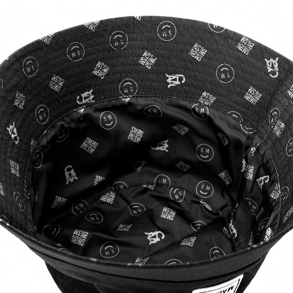 Reversible Printed Bucket Hat - Black