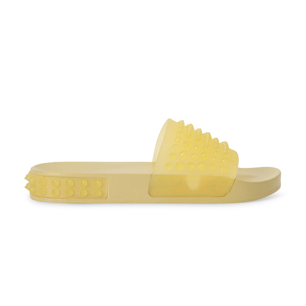 SORRENTO Studded Silicone Flat Slippers-Yellow
