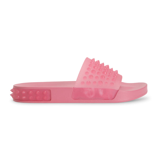 SORRENTO Studded Silicone Flat Slippers-Peach
