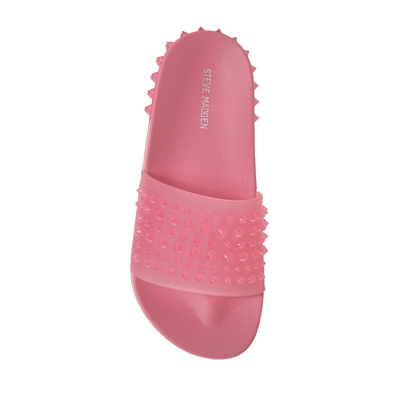 SORRENTO Studded Silicone Flat Slippers-Peach