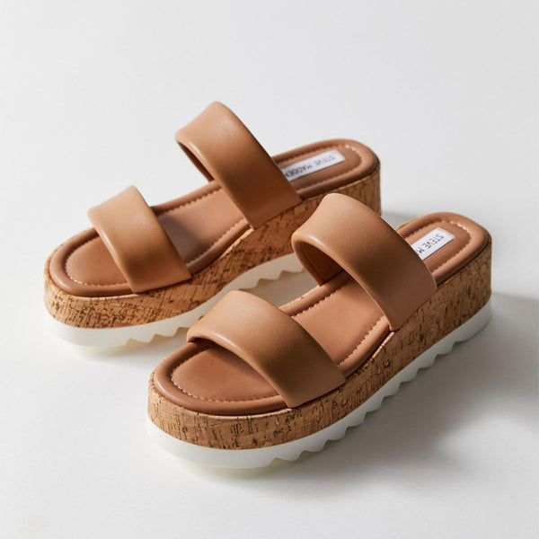 DIFUSE Peng Peng double strap platform sandals and slippers - beige
