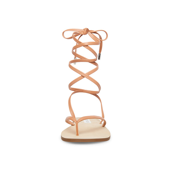 DENZELLE Angled Roman Flat Sandals - Brown
