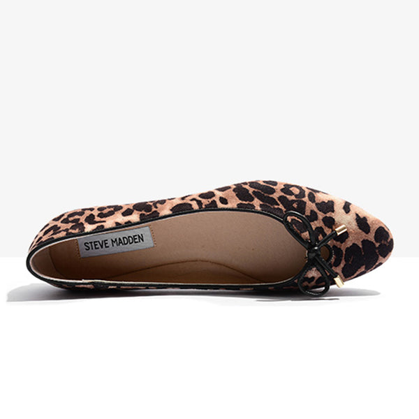 RETRO Bow Leopard Flats - Leopard Print