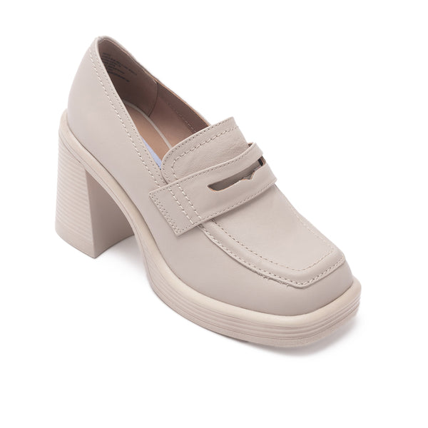 FAR-OUT High platform thick heel square toe loafers-off-white