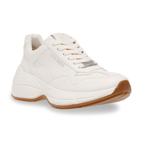 LEGION Lace-up Stitching Platform Dad Shoes-Off-White