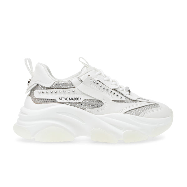 POSSESION-R Drilled Thick Sole Samurai Dad Shoes-White