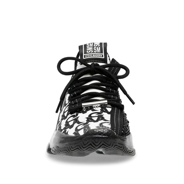 MAXILLA-SM lace-up woven air-cushion shoes-black and white