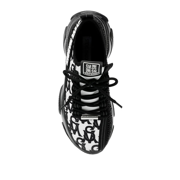 MAXILLA-SM lace-up woven air-cushion shoes-black and white