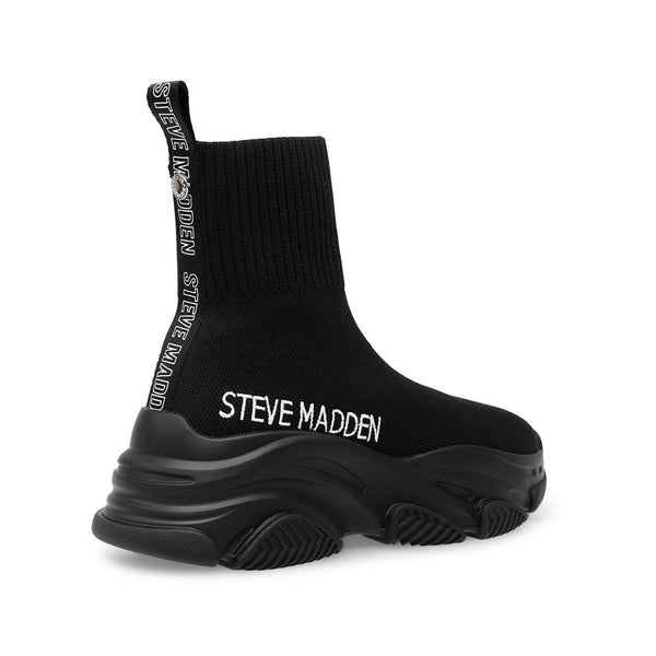 PRODIGY Woven Plain Sock Sneakers - Black