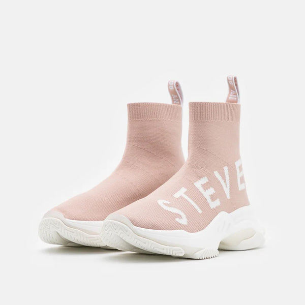 MAESTRO Trendy Brand Letter Sock Casual Shoes-Pink 