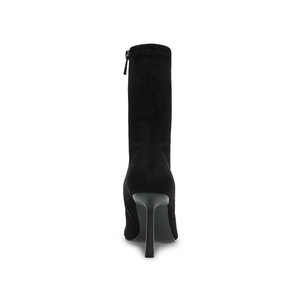 VAKAY Fleece Pointed Toe Stiletto Boots - Black
