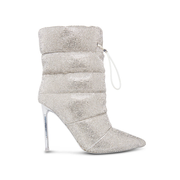 CLOAK-R Pointed Toe Stiletto Space Boots - Silver