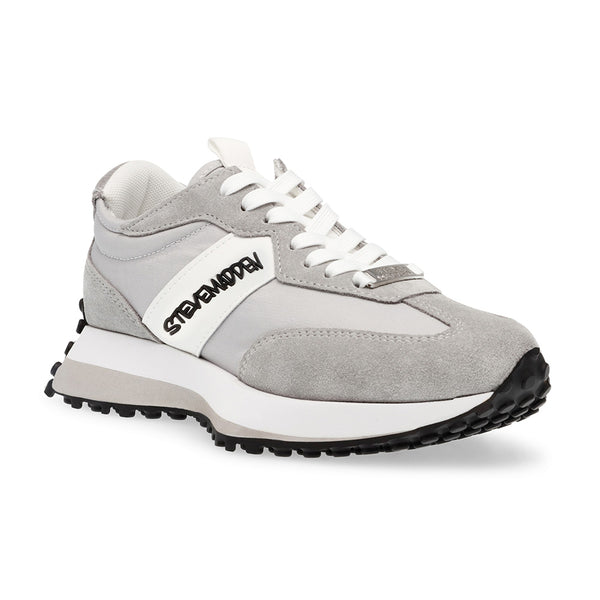 LINEAGE Suede Strap Platform Casual Shoes-Grey