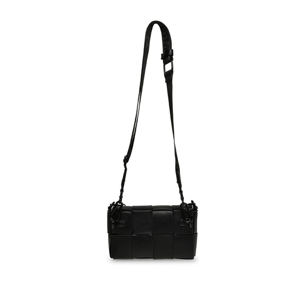 BCYRUS Trendy Leather Crossbody/Handheld Woven Small Square Bag-Black