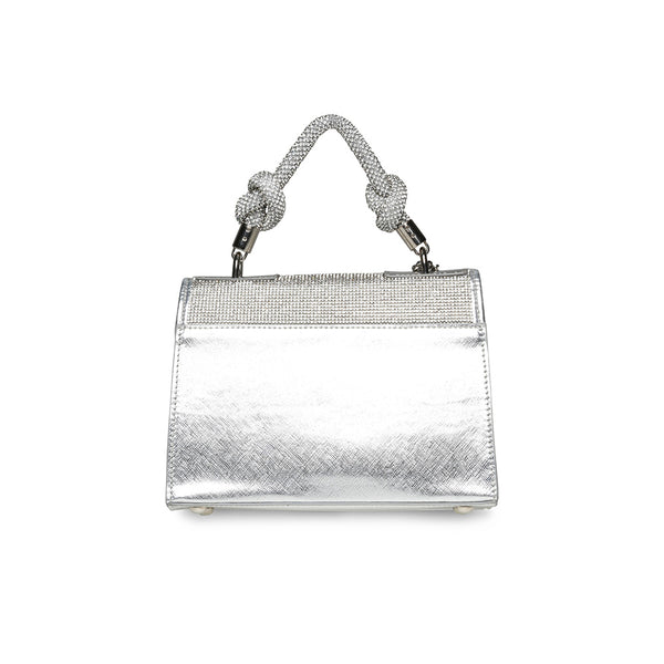 BKNOTTED Thin Diamond Kink Crossbody Bag - Silver