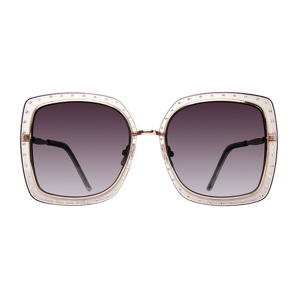 ROSALIE-square frame thin edge sunglasses-pink 