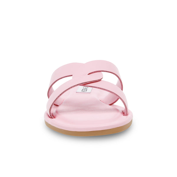 PRECISELY Cross Kink Flat Sandals - Pink