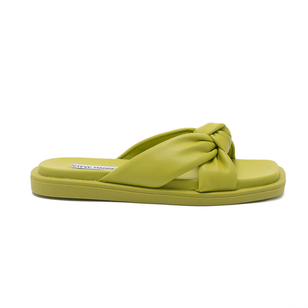 ALLISTAR Kink Square Toe Flat Slippers - Yellow