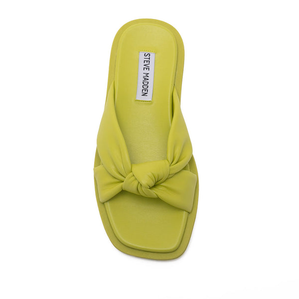 ALLISTAR Kink Square Toe Flat Slippers - Yellow