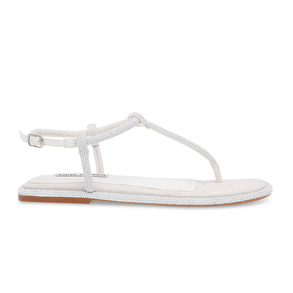 NOVELIST Diamond Strap Thong Sandals-White