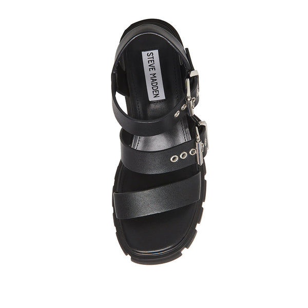 LOCATE Strapless Platform Sandals - Black