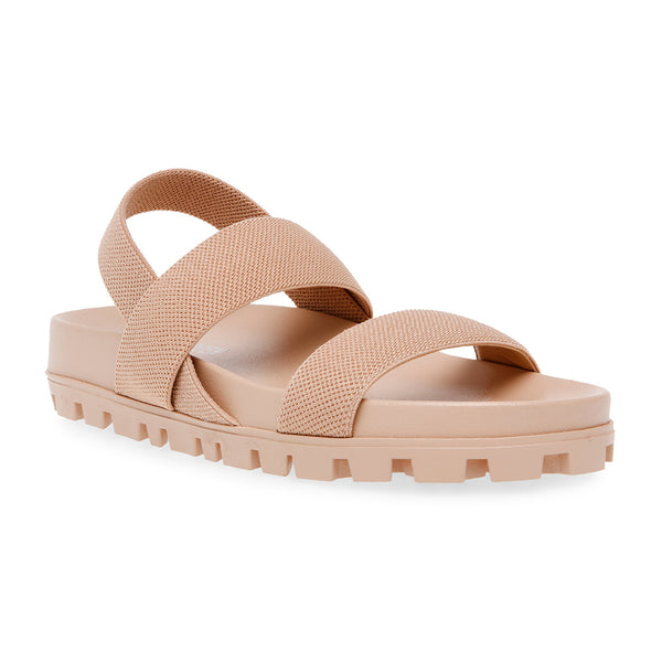 SWAGGY Elastic Strap Flat Sandals - Apricot Pink