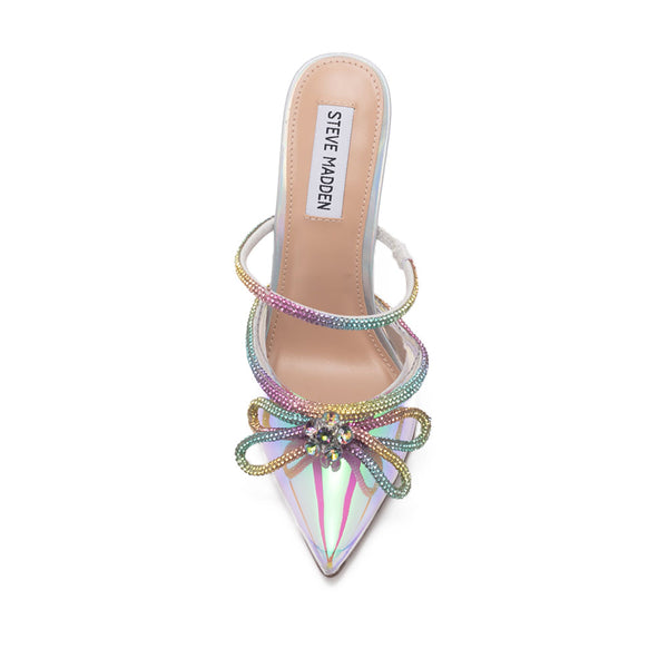 VELICITY diamond surface bow colorful heels - colorful powder