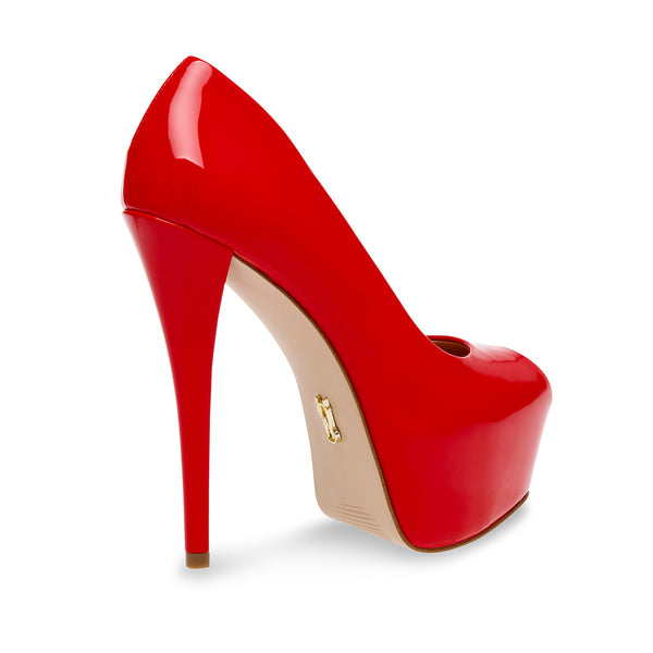 PRESECCO Fish Mouth High Platform Stiletto Shoes-Mirror Red