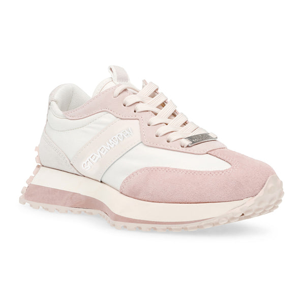 LINEAGE Suede Strap Platform Casual Shoes-Pink