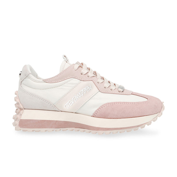 LINEAGE Suede Strap Platform Casual Shoes-Pink